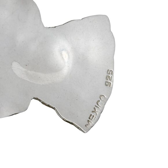 Two-Tone Angel Dangle Earrings | Vintage Mexico Sterling Silver 925 - Picture 4 of 6